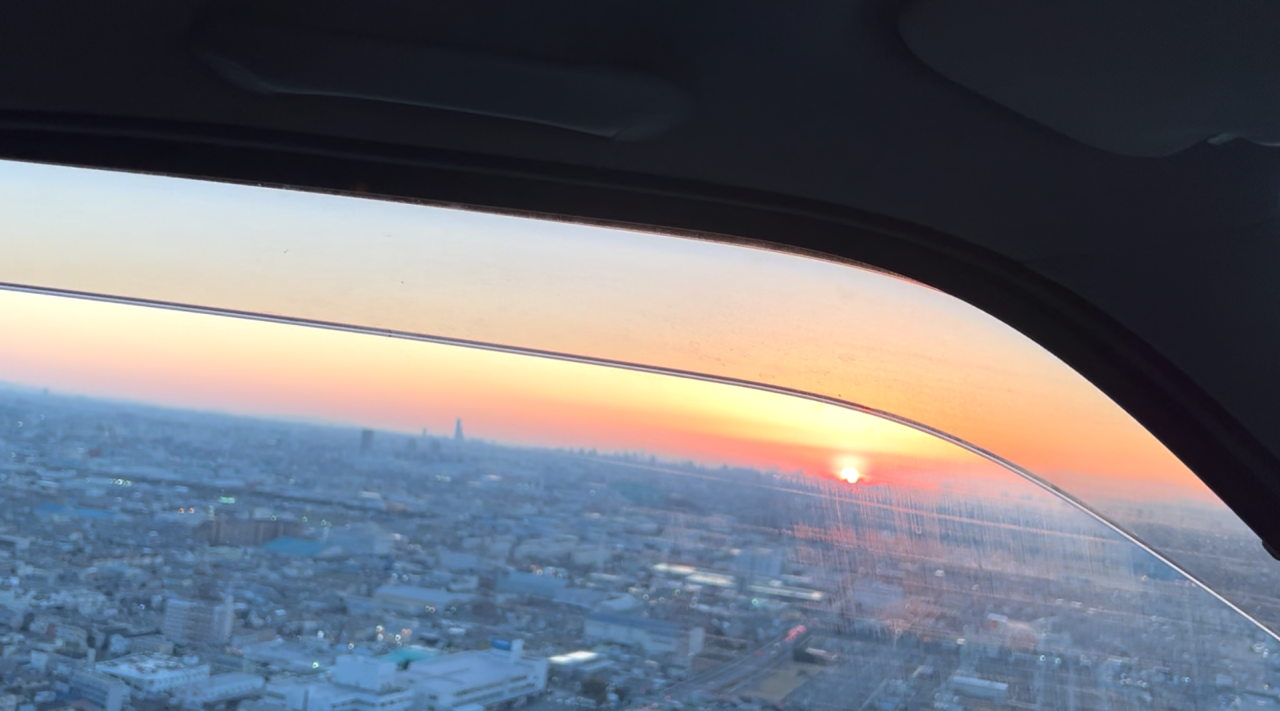 今日の夕陽はめちゃくちゃきれい。　大阪